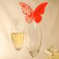 Preview: 10 Platzkarten "Schmetterling" ans Glas in Orange